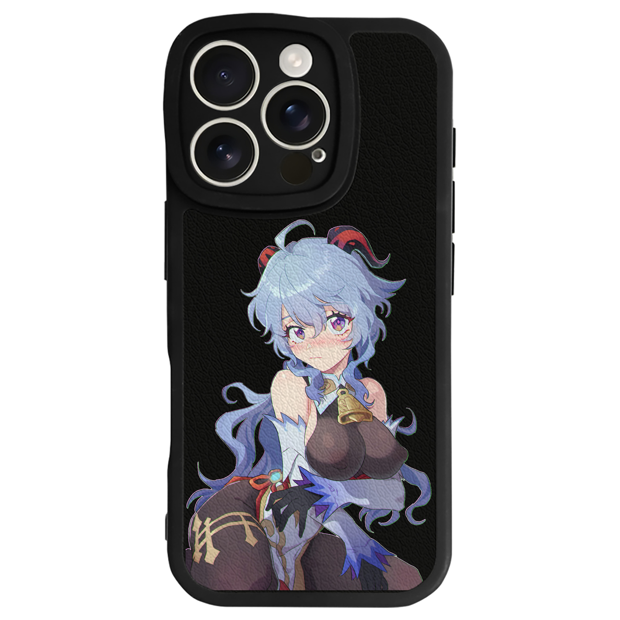 げんし神 甘雨 かんう genshin Ganyu 【iPhone 16シリーズ対応】シリコンスマホケース（レザー調） 材質：シリコン